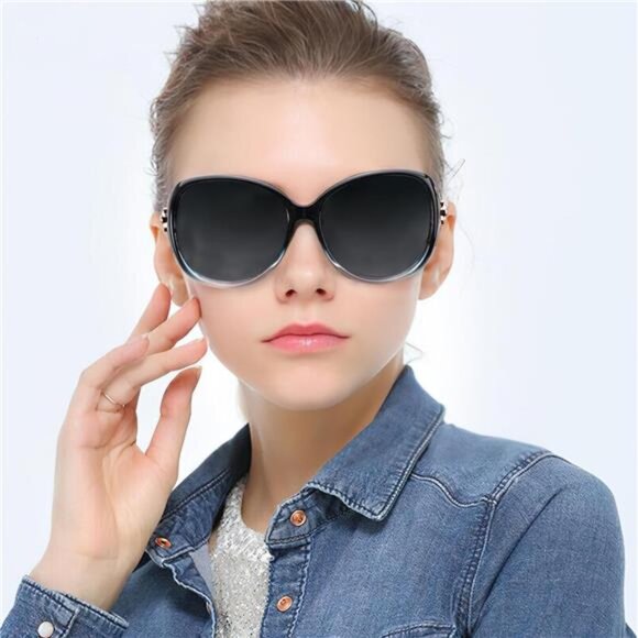 Sunglasses for Women Trendy Polarized Sunglasses Oversized Big Sun - Picture 5 of 6